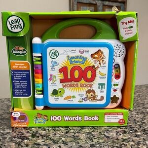 LeapFrog Learning Friends 100 Words Book - Green and White NWT